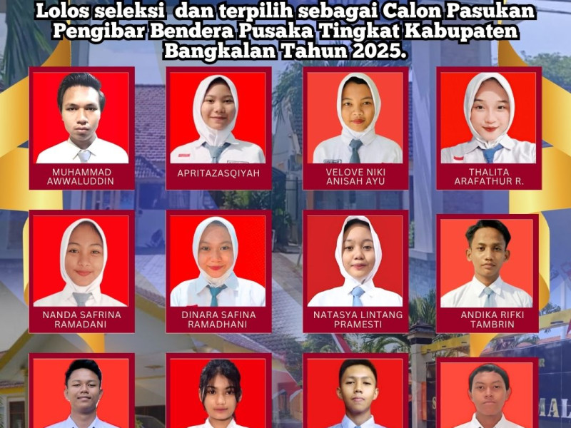 12 Siswa SMAN 1 Kamal Lolos Seleksi Paskibraka Kabupaten Bangkalan 2025
